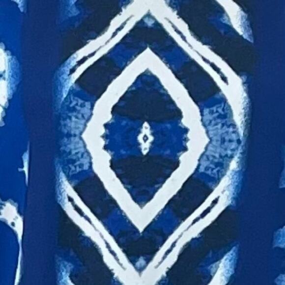 Chico’s Blue Tie Dye Party Cruise Coastal  Grandma Dress NWOT Size 8 - Picture 9 of 16